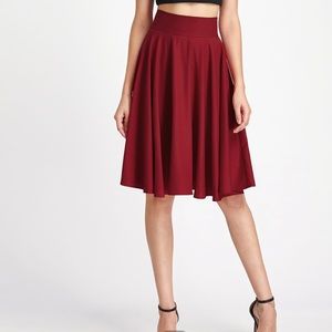 Red Circle Waist Skirt
